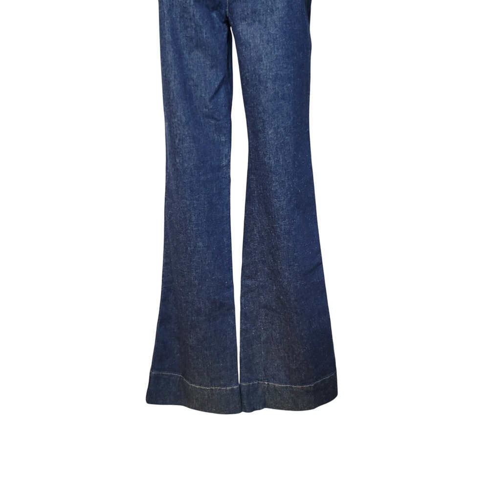 Anthropologie Pilcro Wide Leg Jeans 29 Dark Wash High Rise Western Coastal Boho - Picture 3 of 9
